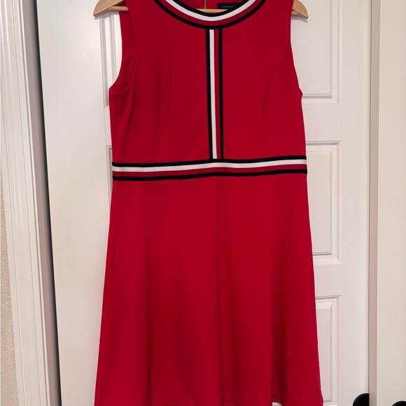 Tommy Hilfiger Red Dress with Black and White Stripes - Picture 1 of 5